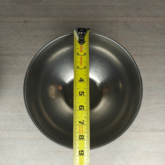 Vintage Revere Ware Pre-68 Stainless Steel Mixing Bowl With Handle Ring 8.5" - Picture 7 of 8